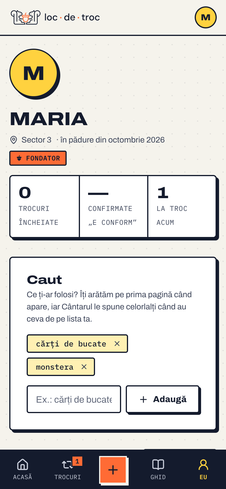 Profil în v2